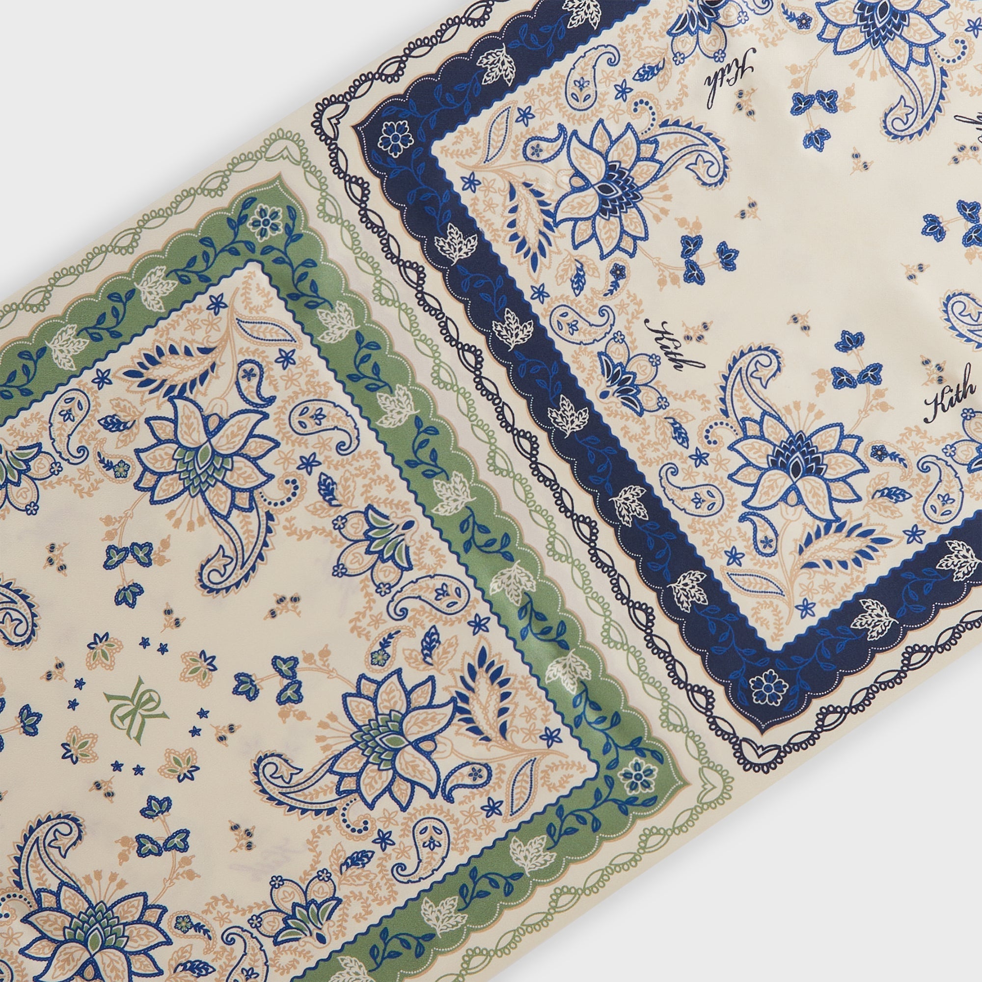 Kith Printed Paisley Silk Scarf - Waffle - PH