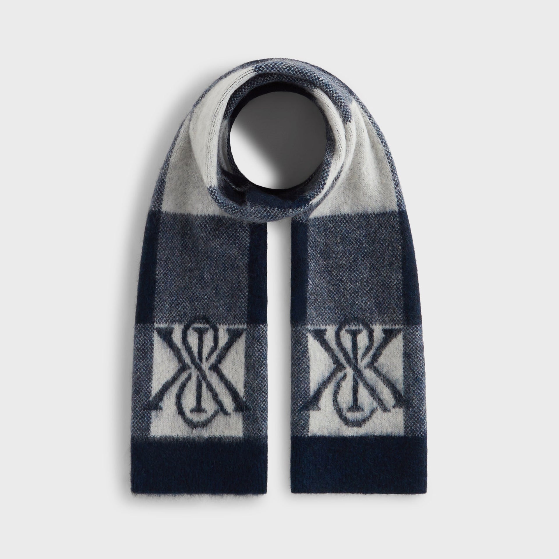 Kith Plaid Mohair Scarf - Nocturnal - PH