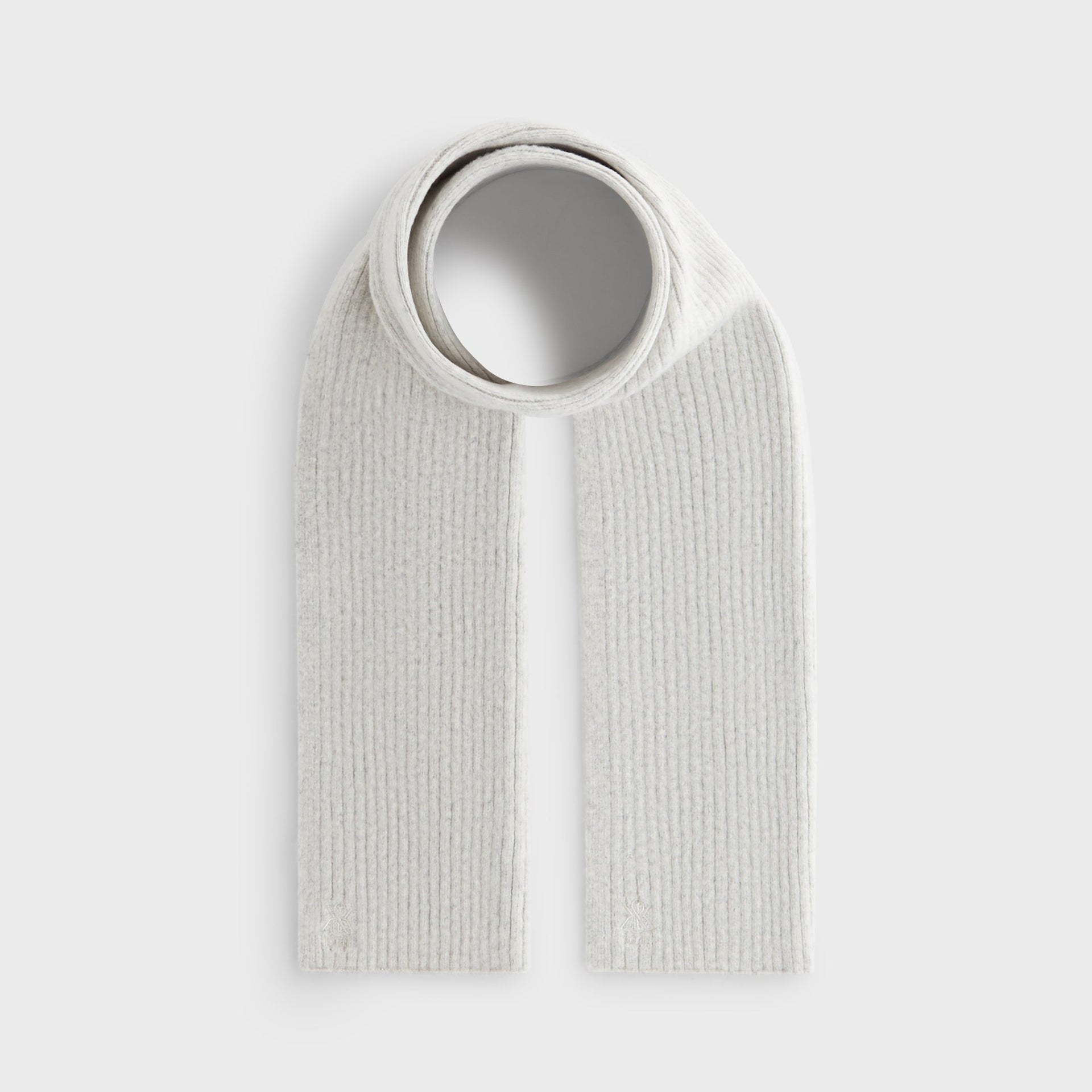 Kith Ribbed Knit Scarf - Light Heather Grey - PH