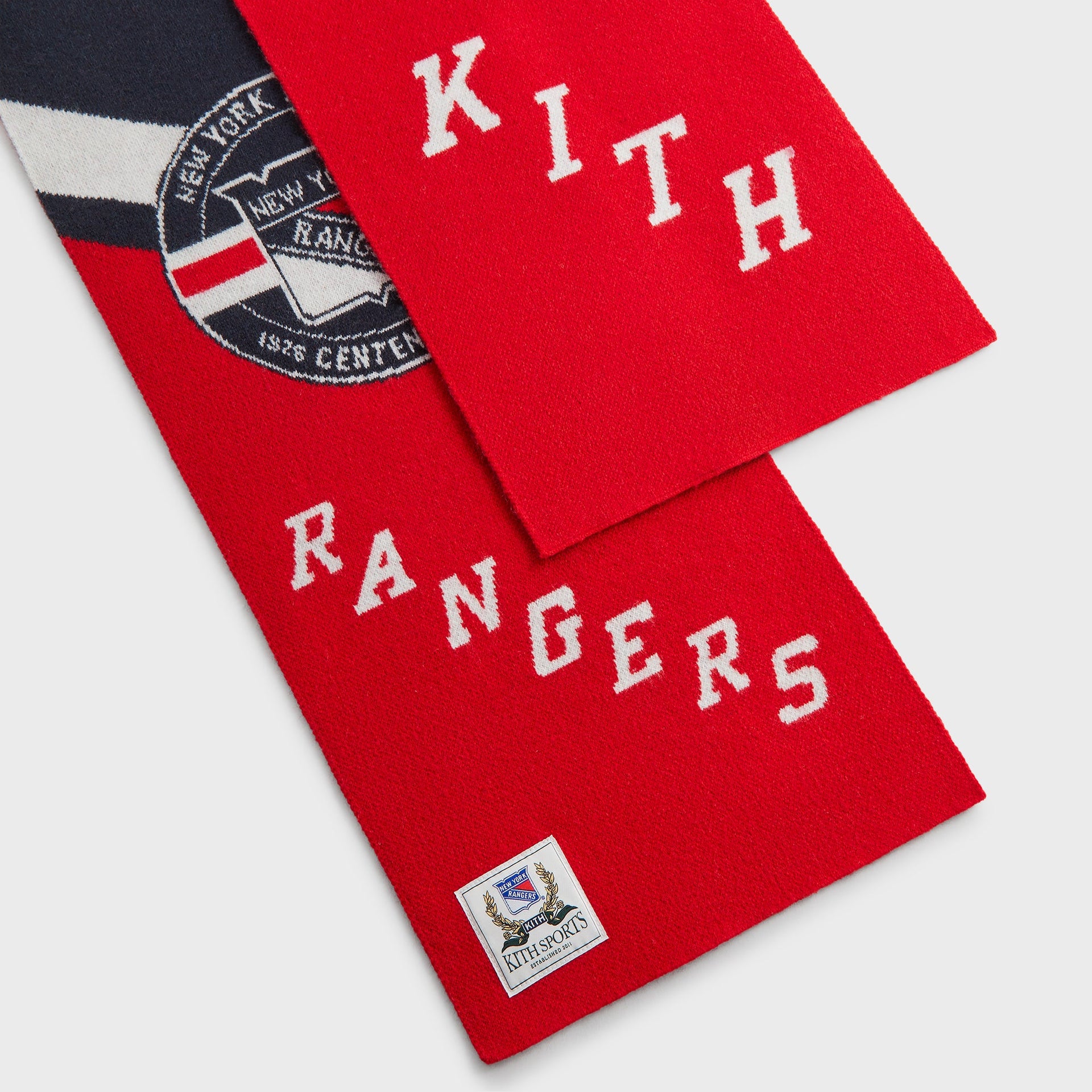 Kith for the New York Rangers Centennial Jacquard Knit Scarf - Nocturnal