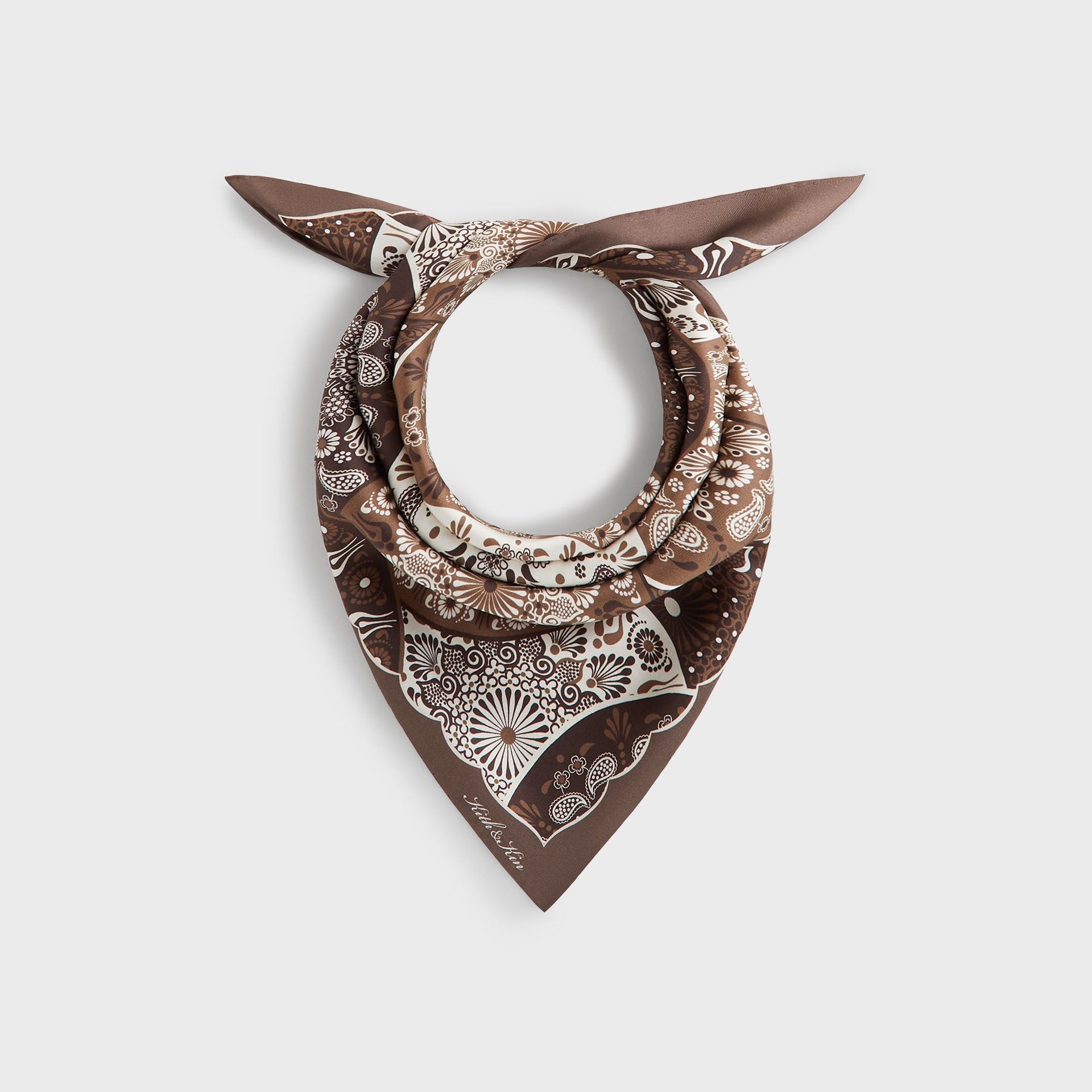 Kith Printed Mandala Silk Scarf - Woodland - PH