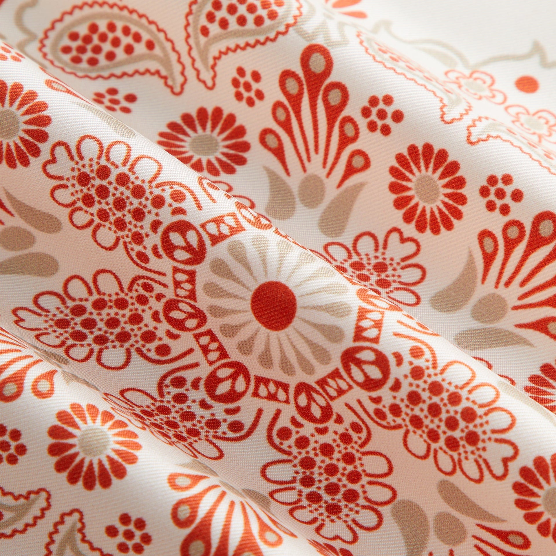 Kith Floral Printed Palm Silk Scarf - Volcano - PH
