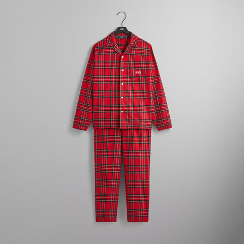 Kithmas Brushed Cotton Plaid Pajama Set - Present
