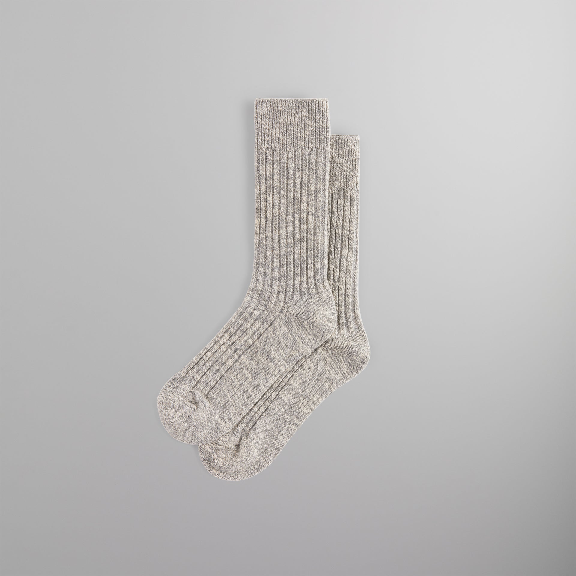 Kith Willet Marled Crew Socks - Light Heather Grey