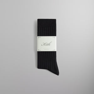 Erlebniswelt-fliegenfischenShops Ribbed Cotton Socks - Black