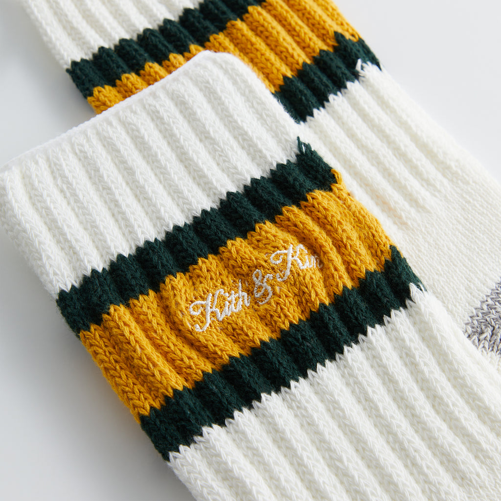 Kith Chunky Rib Striped Crew Socks - Stadium