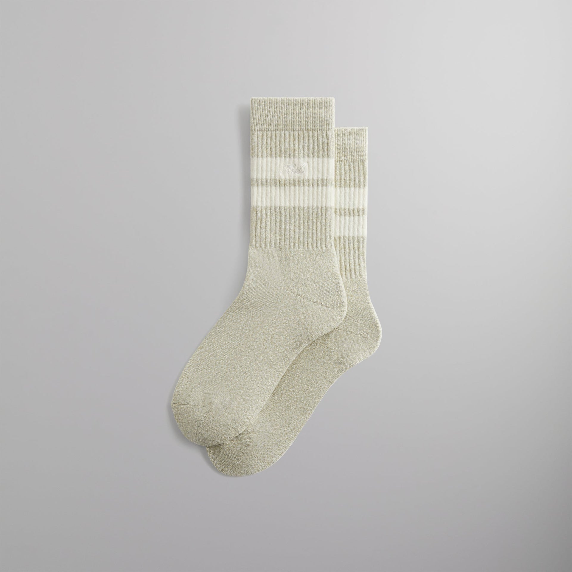 Kith Stripe Crew Socks With Script Embroidery - Region PH