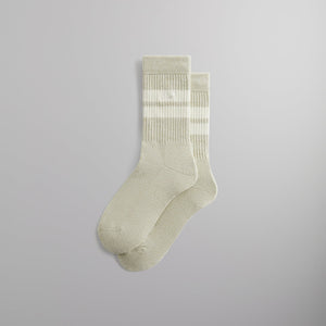 Kith Stripe Crew Socks With Script Embroidery - Region PH