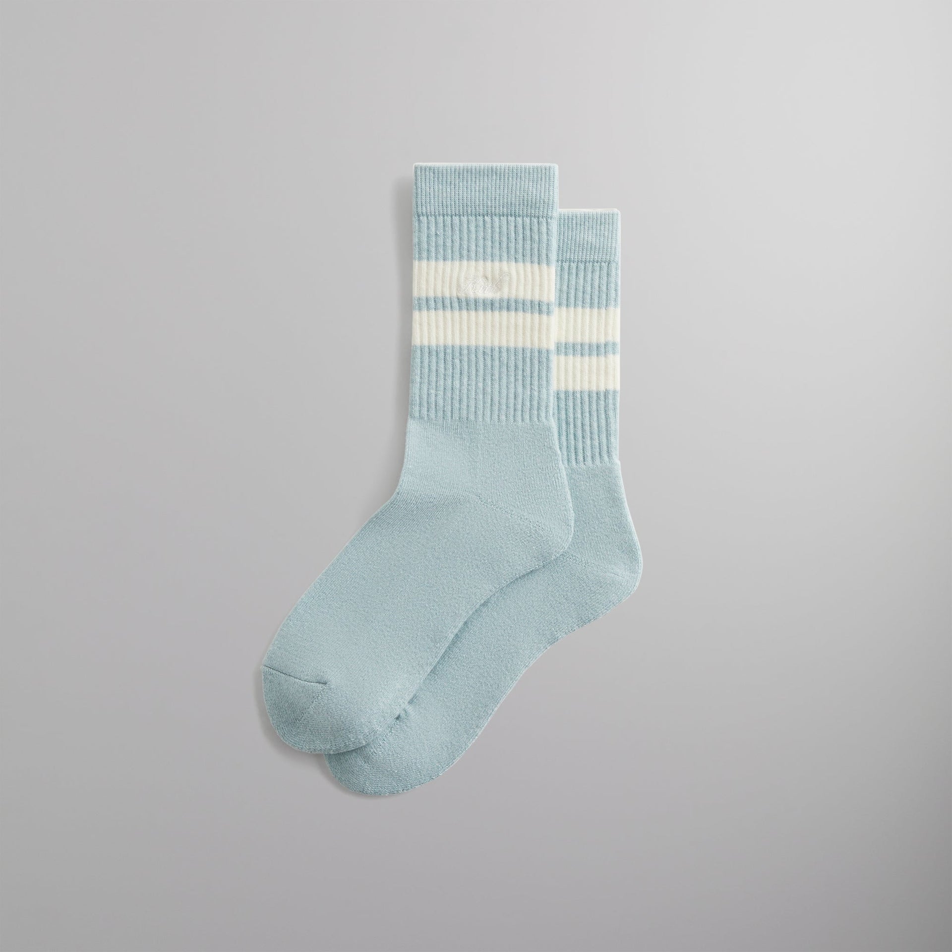 Kith Stripe Crew Socks With Script Embroidery - Breath PH