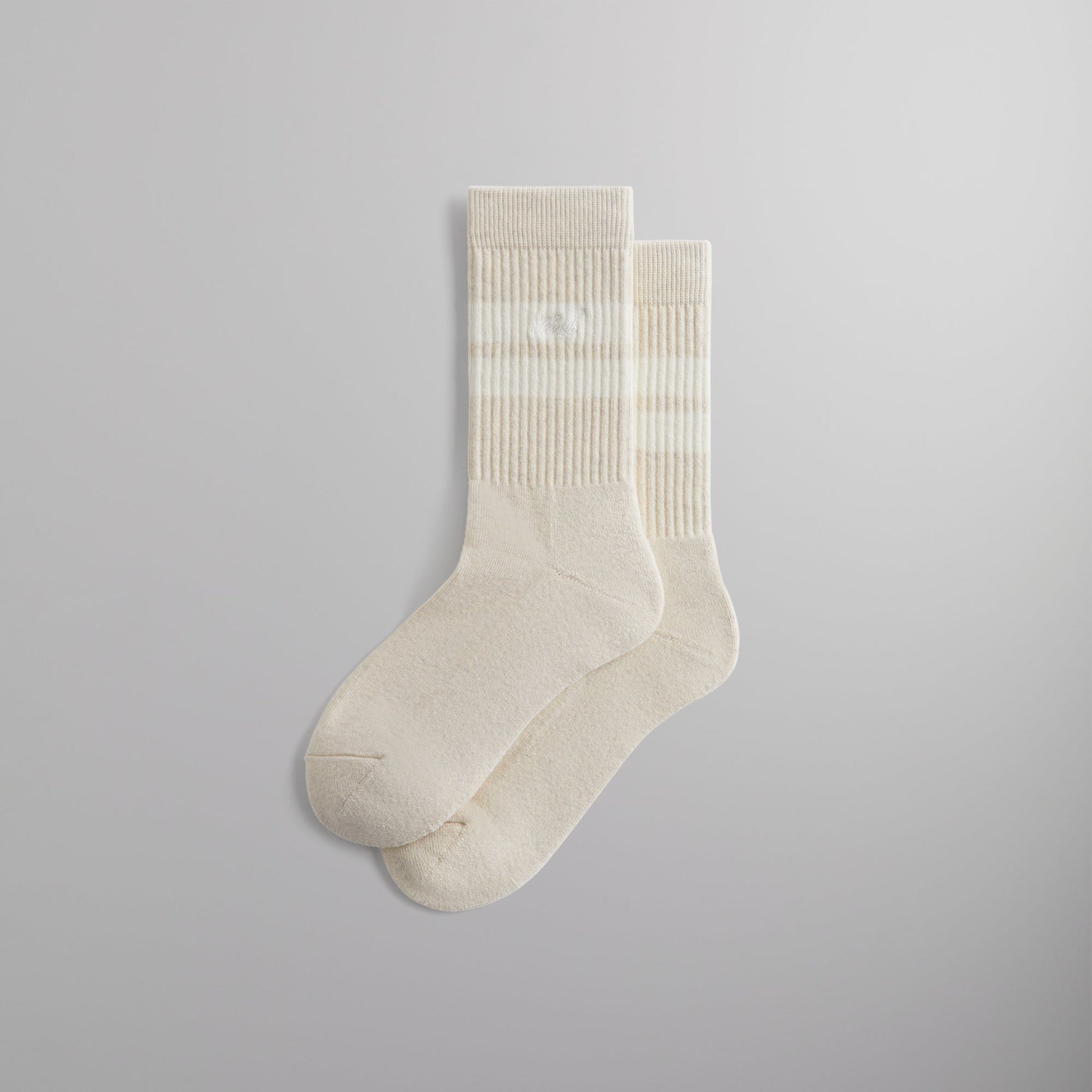 Kith Stripe Crew Socks With Script Embroidery - Lace PH