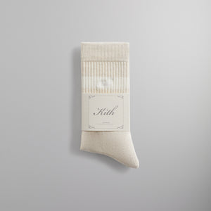 Kith Stripe Crew Socks With Script Embroidery - Lace