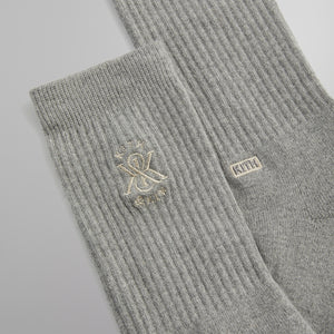 Kith Crew Cotton Socks With Kith Crest - Heather Grey