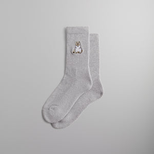 UrlfreezeShopsmas Polar Bear Socks - Heather Grey