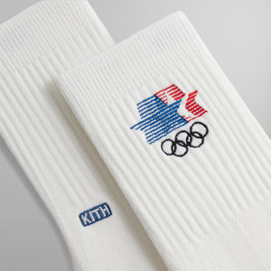 Kith for Olympics Heritage Los Angeles Mid Crew Sock - Silk