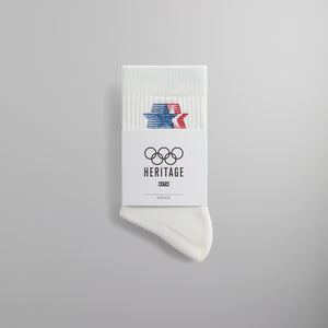 Kith for Olympics Heritage Los Angeles Mid Crew Sock - Silk