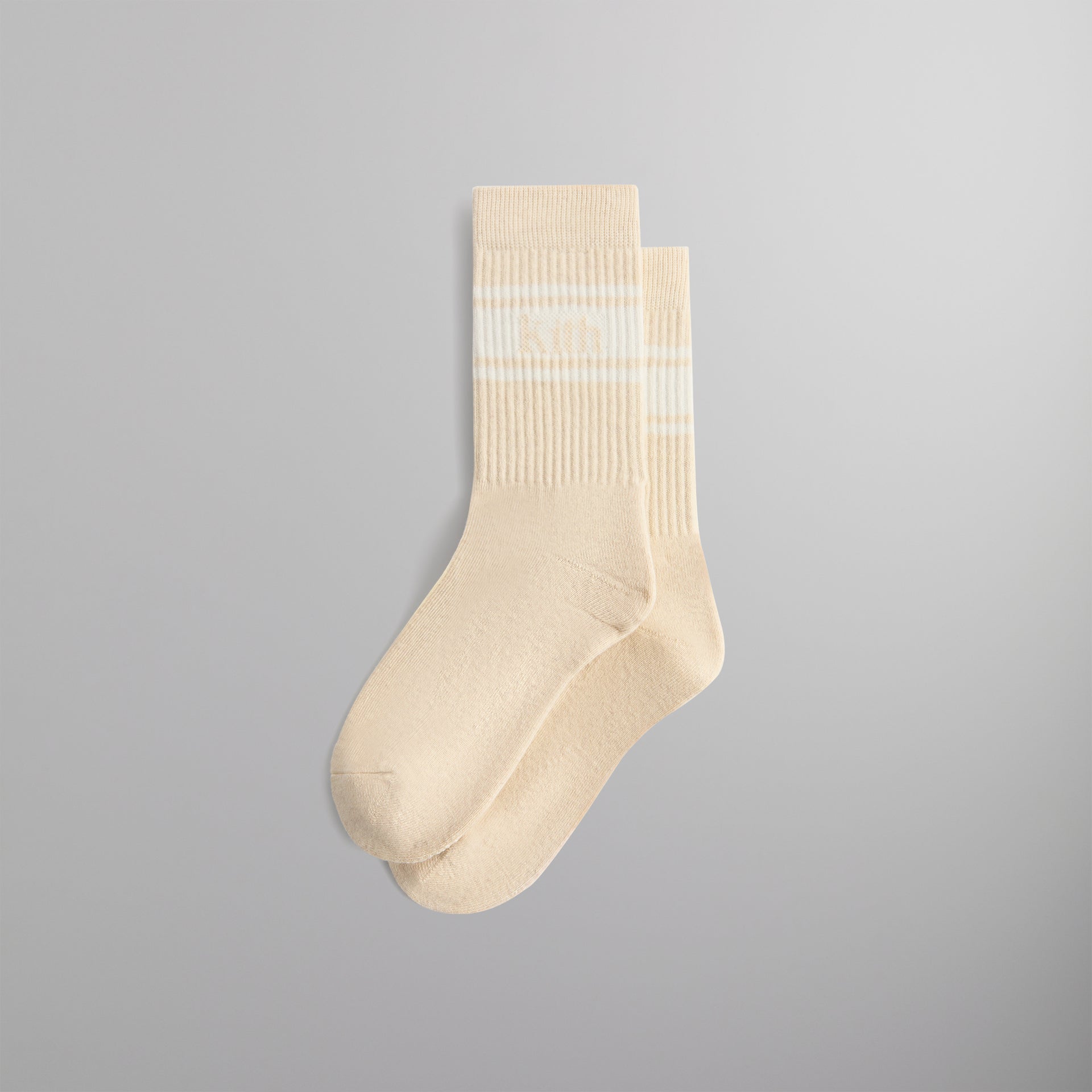 Kith Serif Jacquard Striped Crew Socks - Whirl