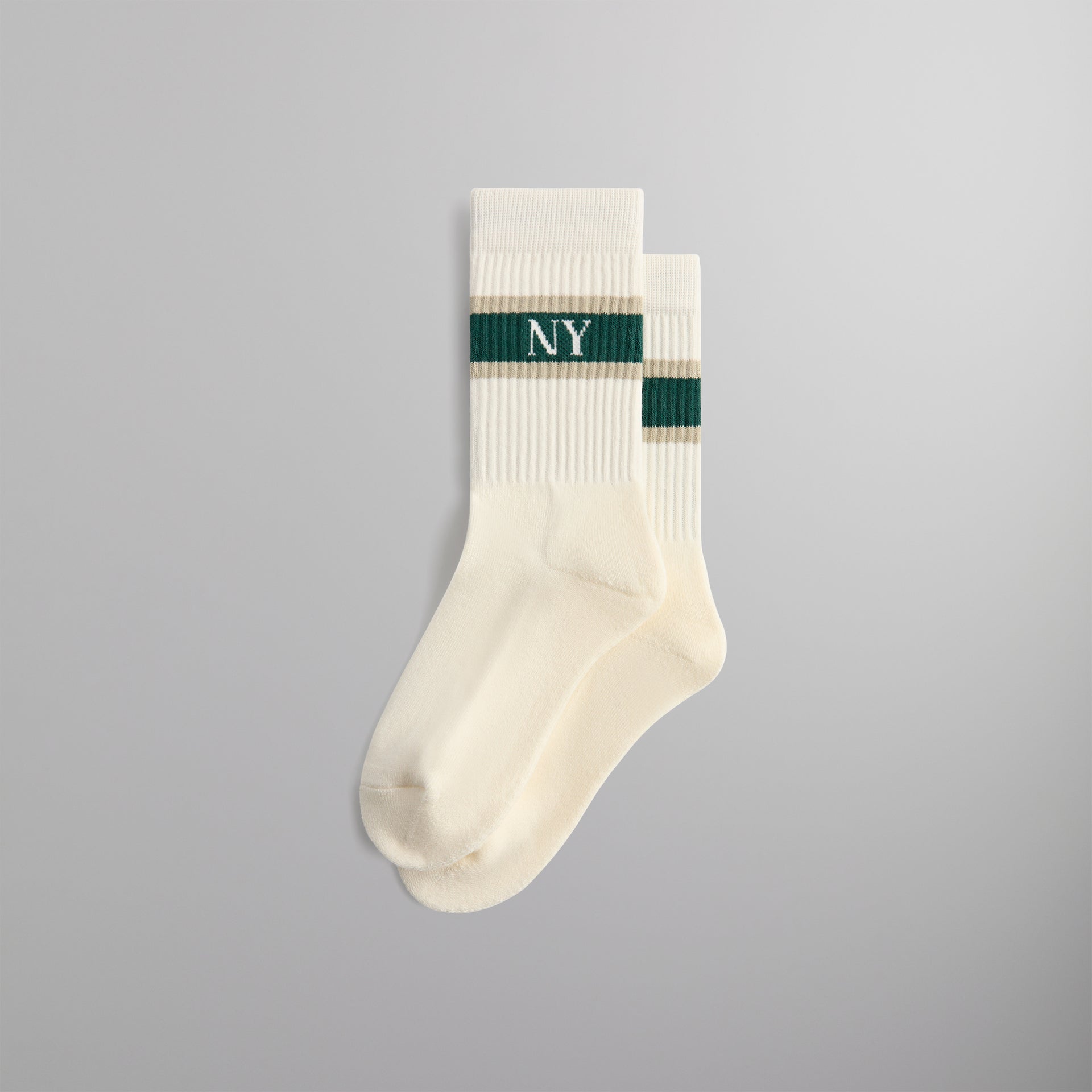 Kith New York Striped Crew Socks - Chronicle