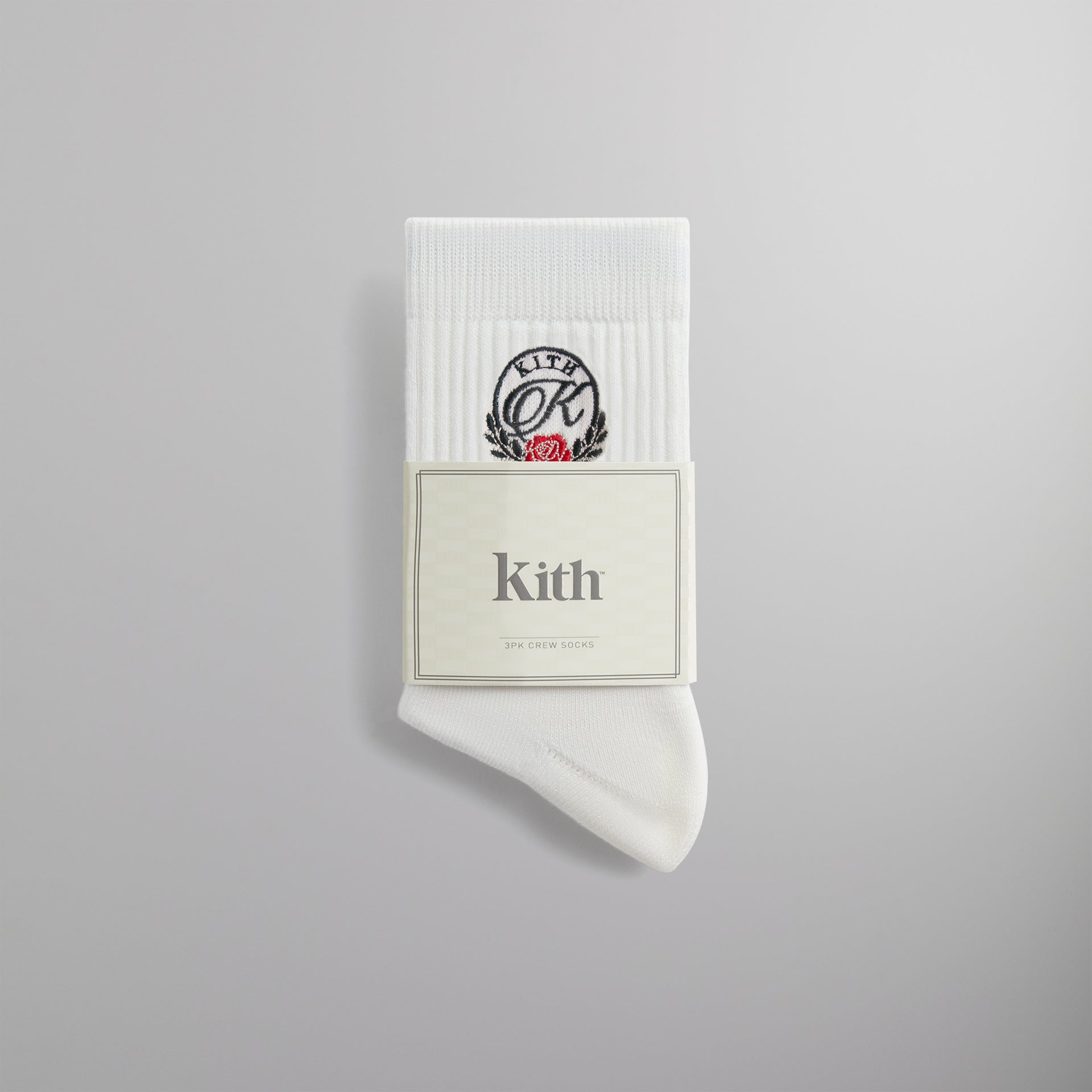 Kith 3-Pack Kith Mid Crew Socks - Silk