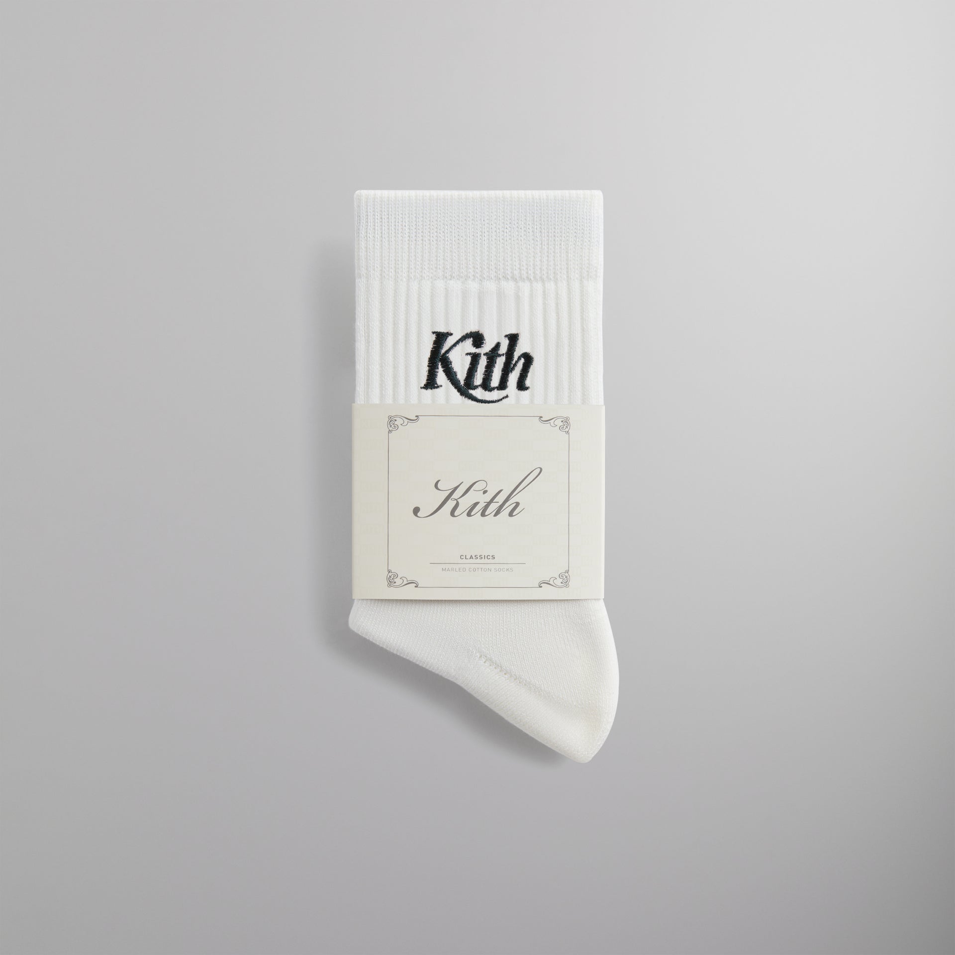 Kith Graphic Mid Crew Sock - White