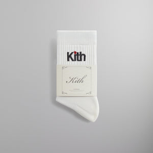 Kith Apple Mid Crew Sock - White