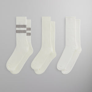 Kith Three Pack Mixed Cotton Socks -Silk