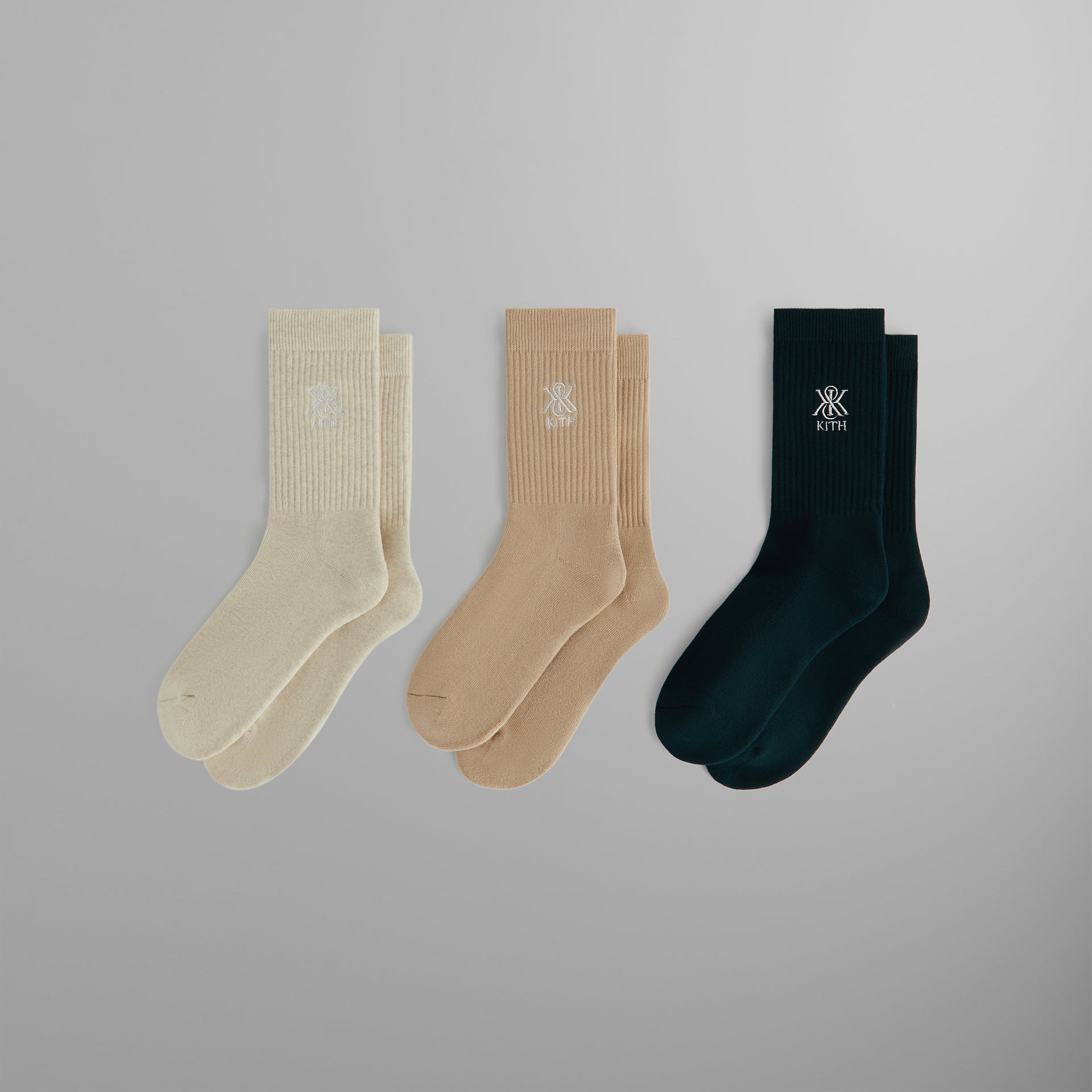 Kith 3-Pack Crest Crew Socks - Multi