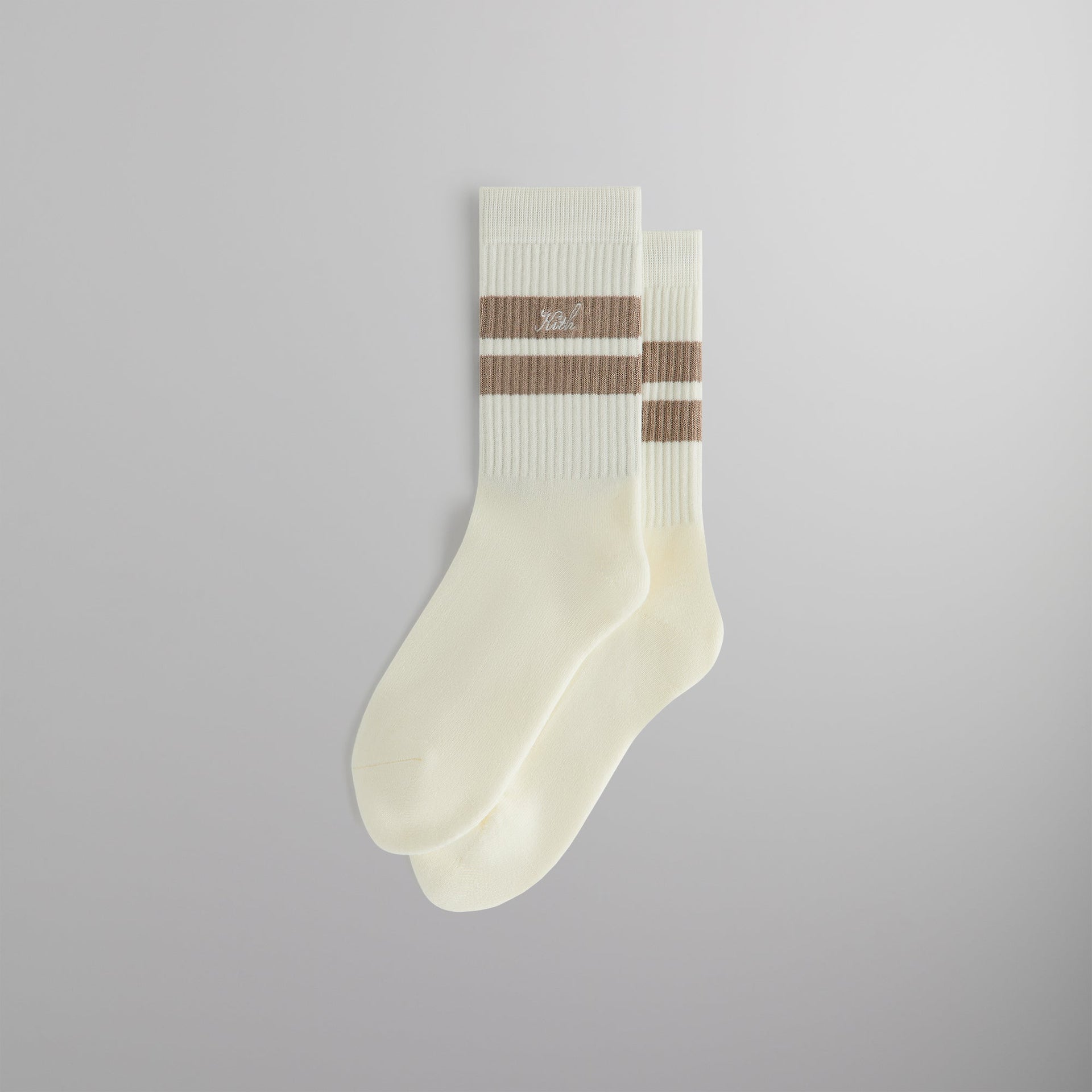 Kith Double Stripe Script Embroidered Cotton Crew Socks - Molecule PH