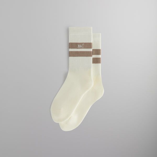 ★24SS★Kith Striped Mid Crew Socks With Script Embroidery Kith Stripe Embroidery Script Crew Socks Region Men's - SS24