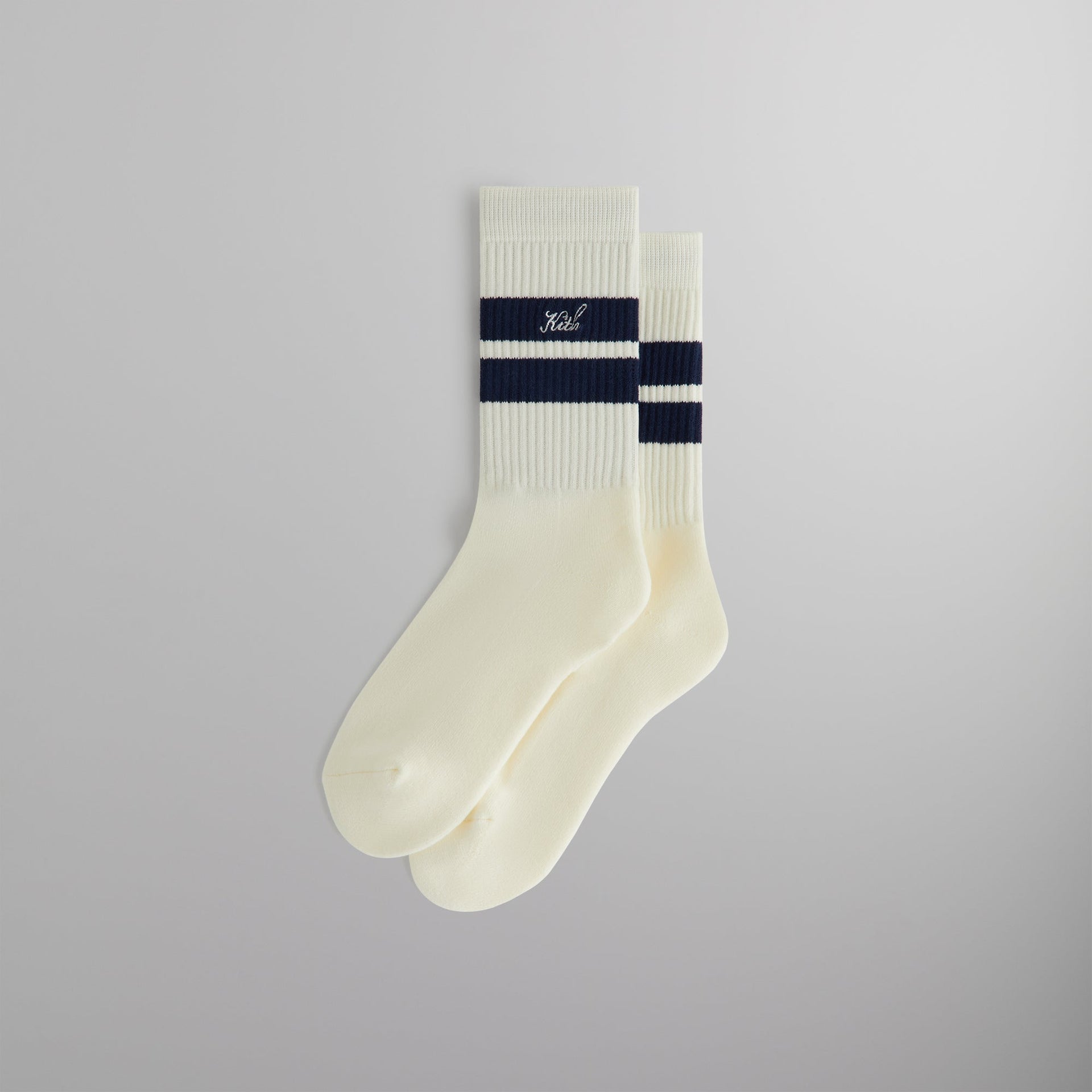 Kith Double Stripe Script Embroidered Cotton Crew Socks - Torpedo PH