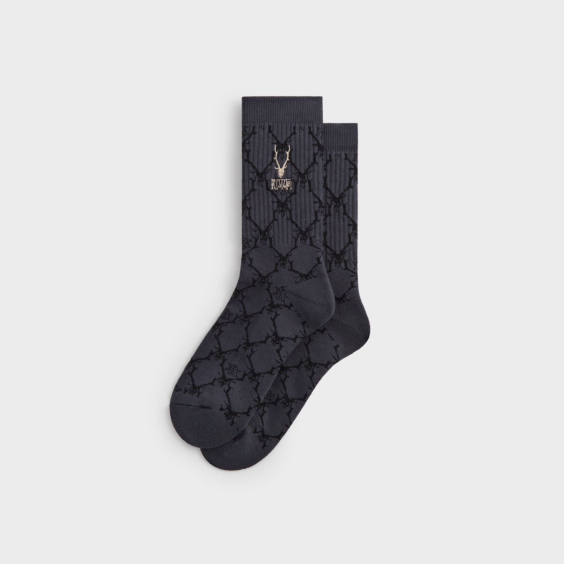 Kith for South2 West8 Monogram Jacquard Crew Socks - Black