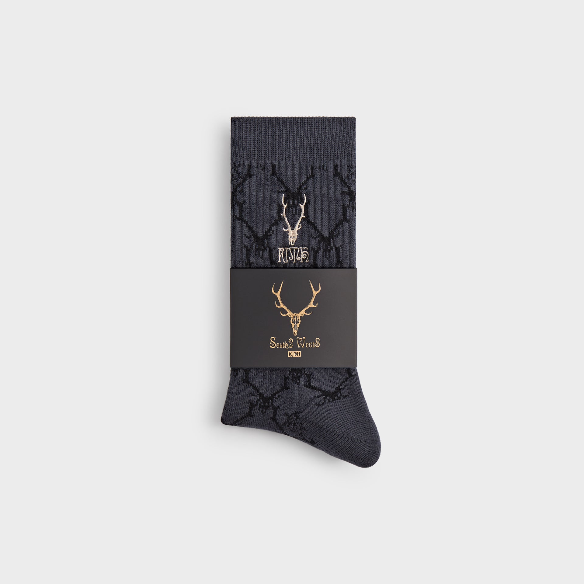 Kith for South2 West8 Monogram Jacquard Crew Socks - Black