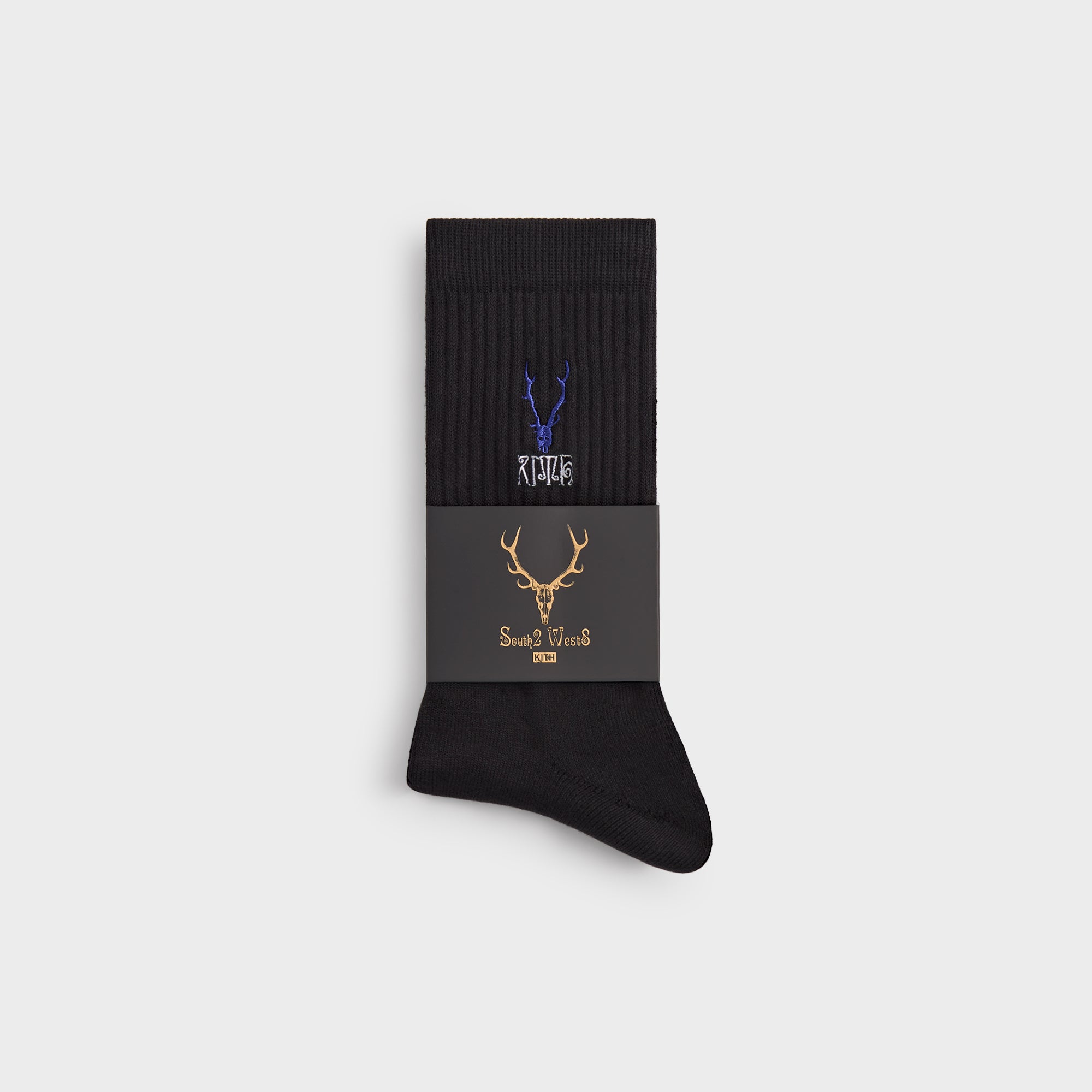 ★25SS★Kith for South2 West8 Embroidered Logo Crew Socks Kith for South2 West8 Embroidered Logo Crew Socks - Silk