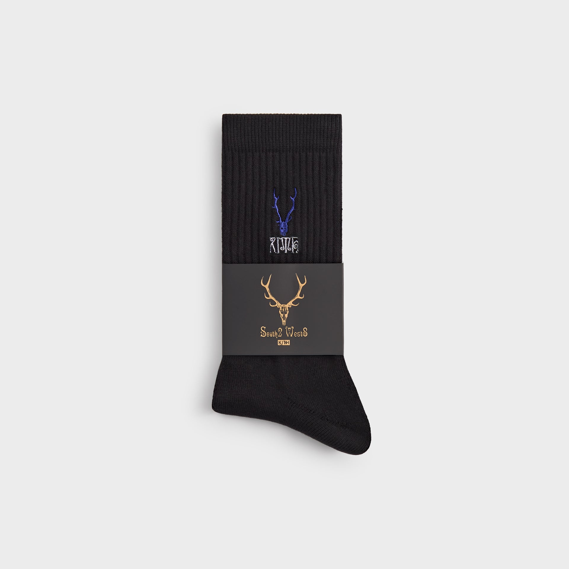 Kith for South2 West8 Embroidered Logo Crew Socks - Black