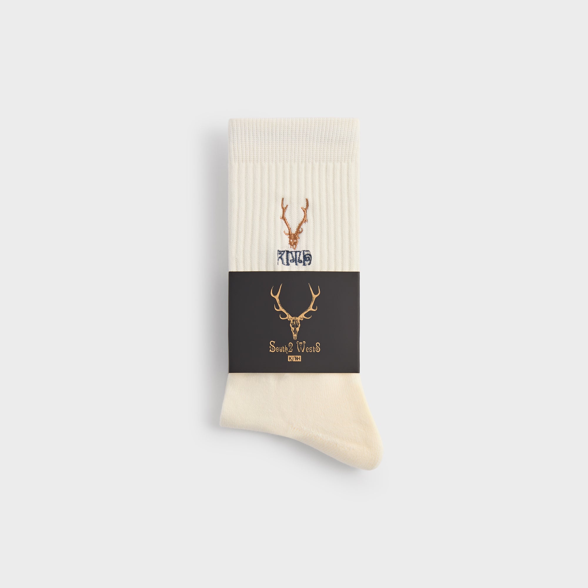 ★25SS★Kith for South2 West8 Embroidered Logo Crew Socks KHM220120-001-DETAIL-