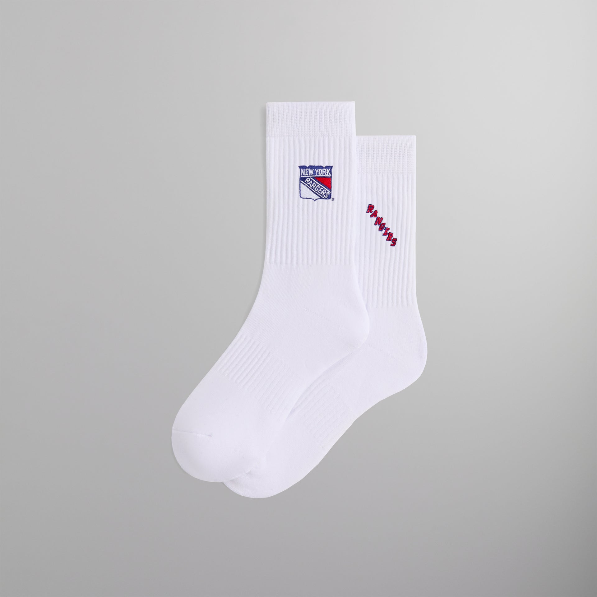 Kith for the New York Rangers Shield Crew Socks - White