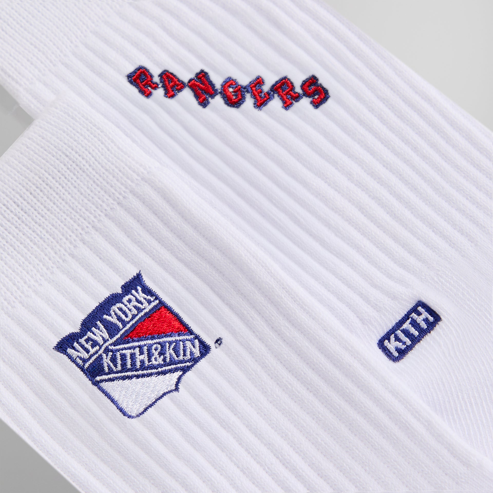 Kith for the New York Rangers Shield Crew Socks - White