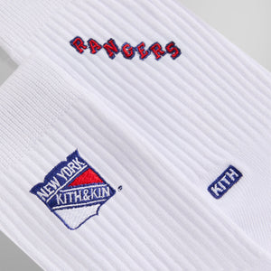 Kith for the New York Rangers Shield Crew Socks - White PH