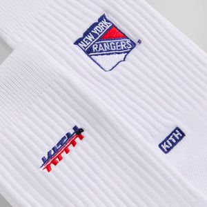 Kith for the New York Rangers Puck Logo Crew Socks - White PH