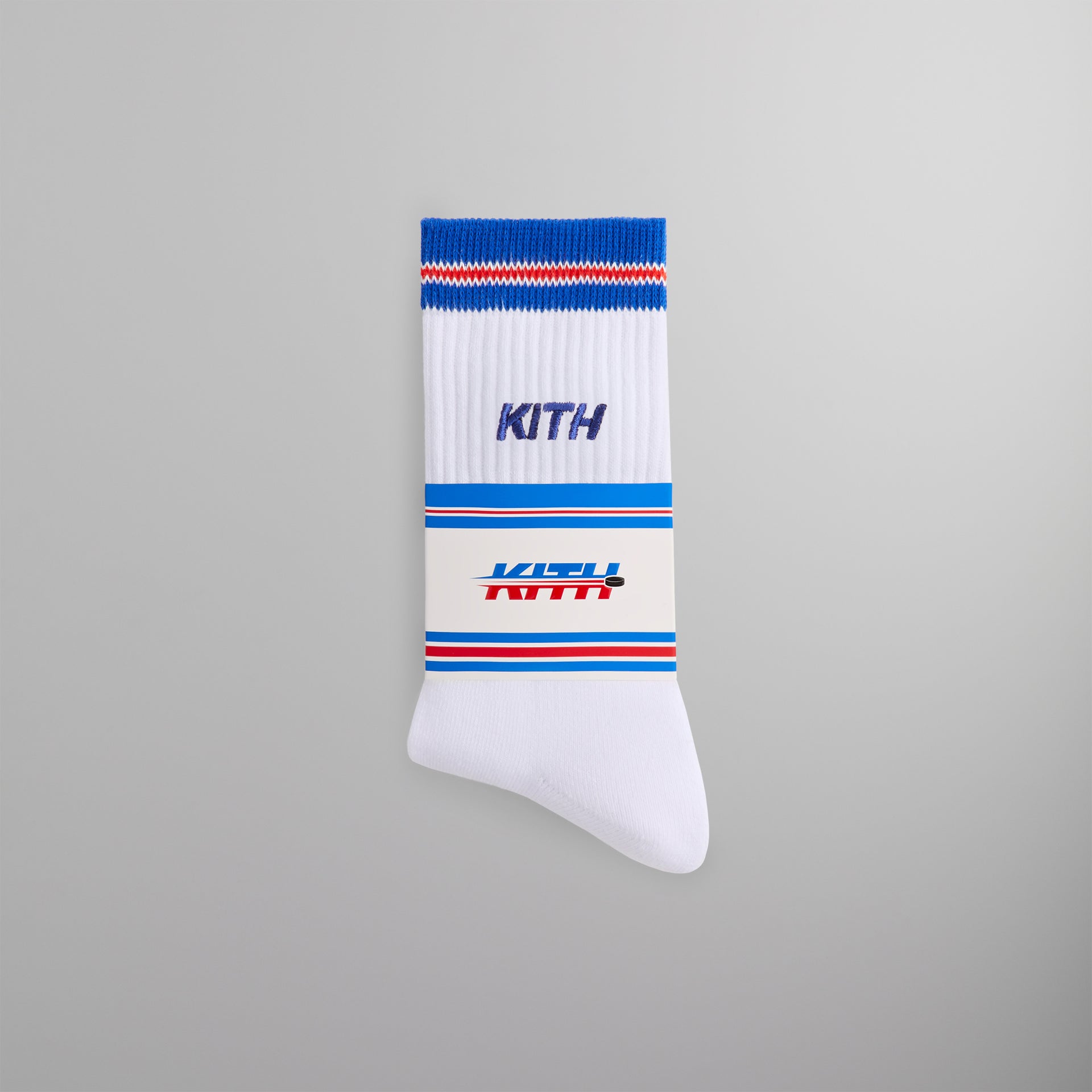 Kith for the New York Rangers Striped Crew Socks - White