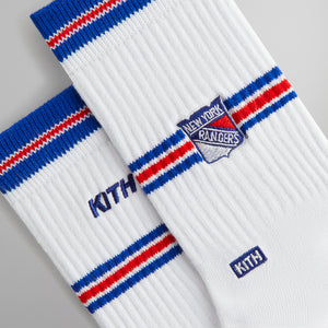 Kith for the New York Rangers Striped Crew Socks - White