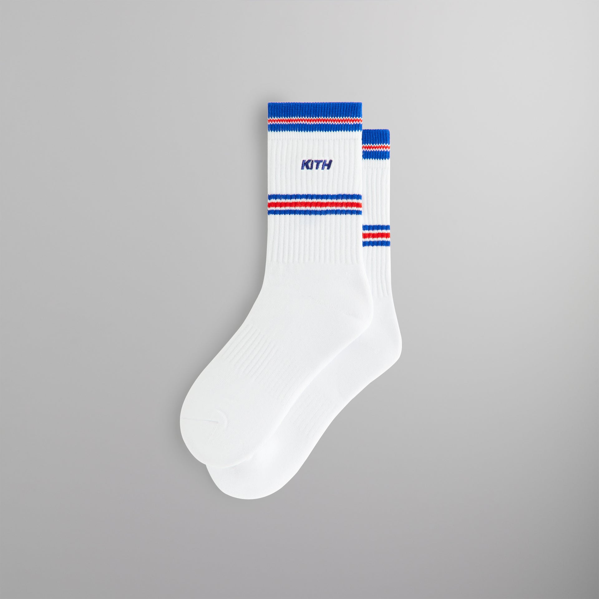 Kith for the New York Rangers Striped Crew Socks - White