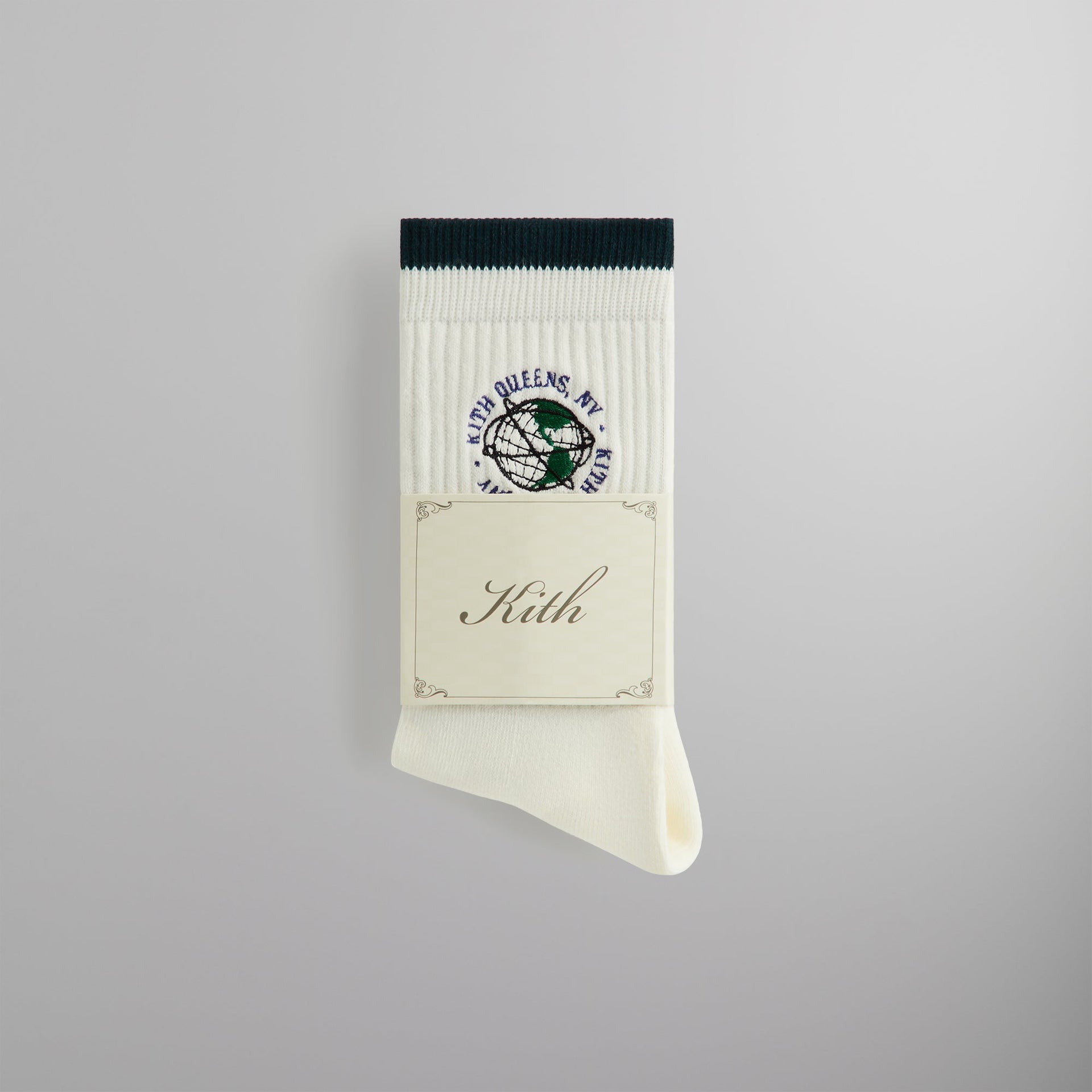 Kith Embroidered Globe Crew Sock - Silk PH