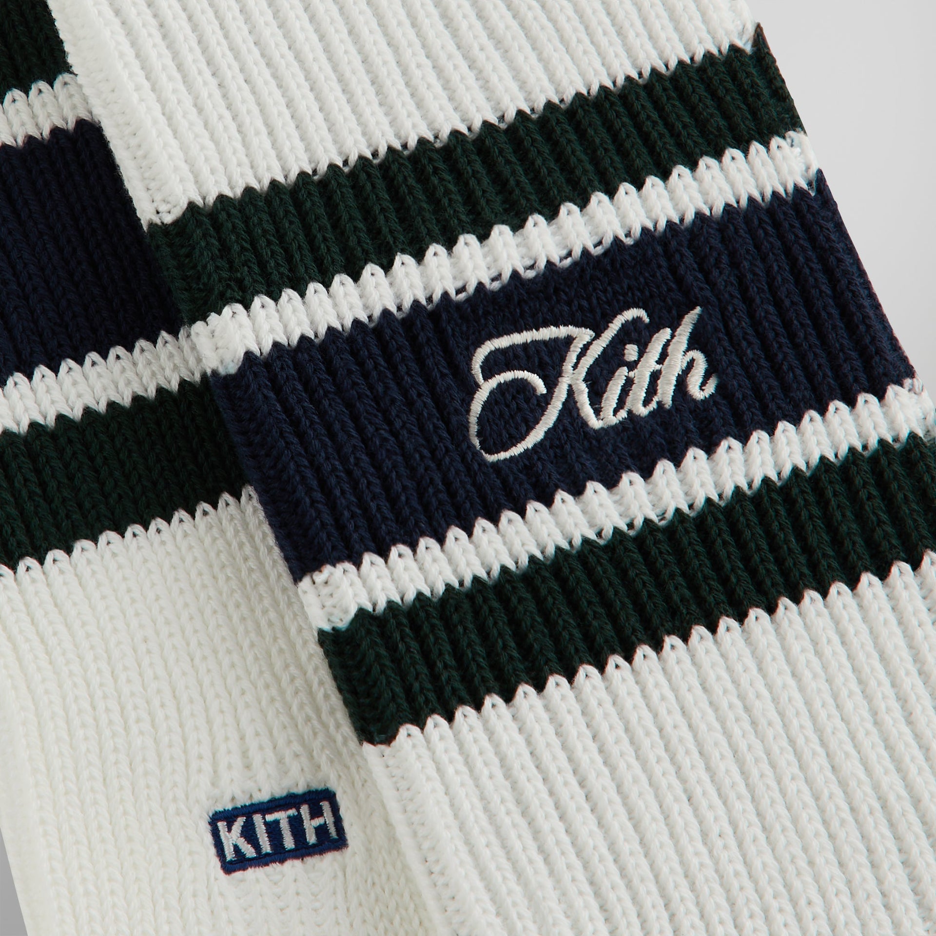 Kith Calf Stripe Relaxed Crew Sock - White PH