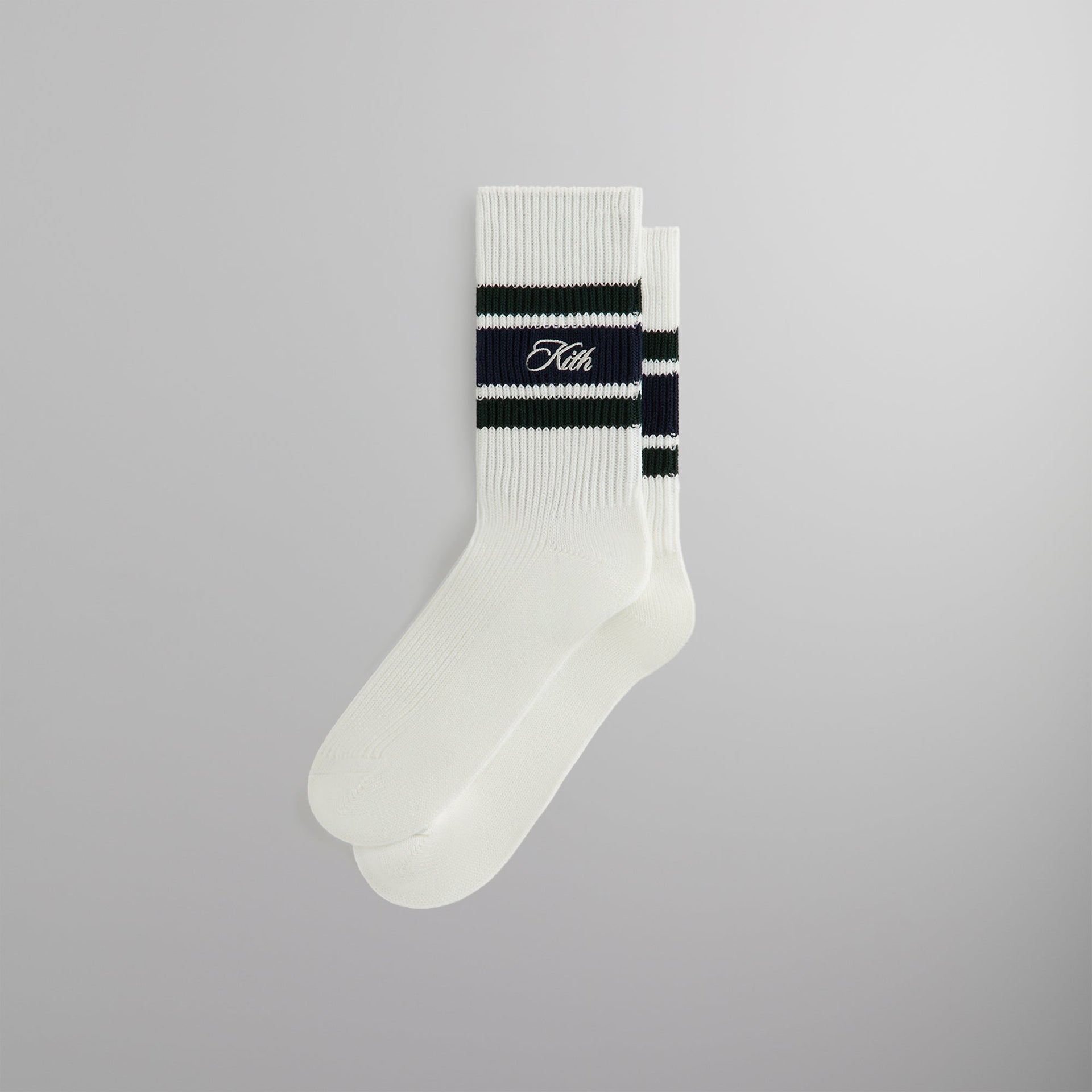 Kith Calf Stripe Relaxed Crew Sock - White PH