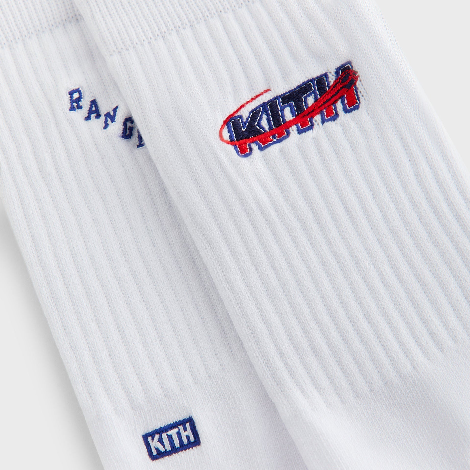 Kith for the New York Rangers Slap Shot Socks - White