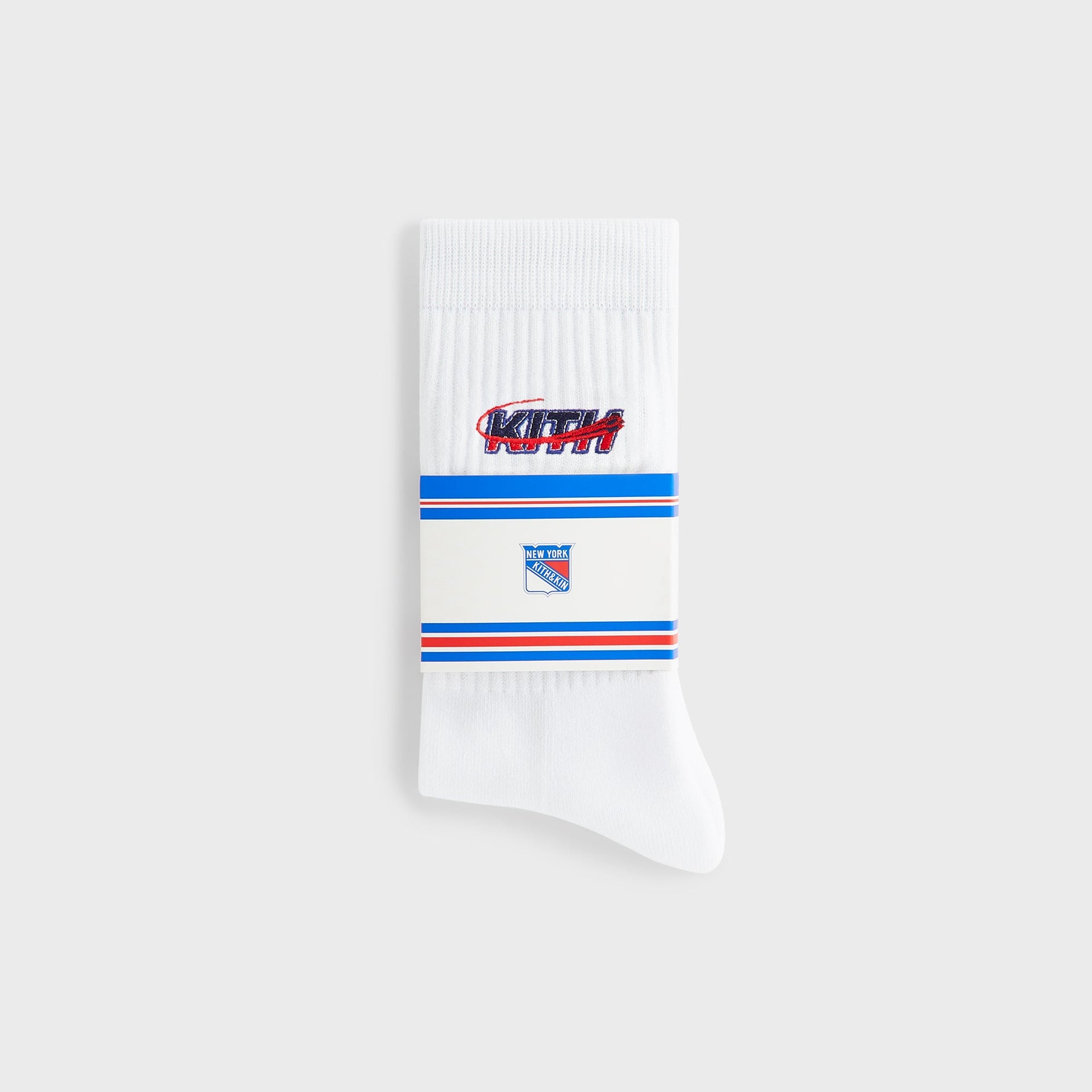 Kith for the New York Rangers Slap Shot Socks - White
