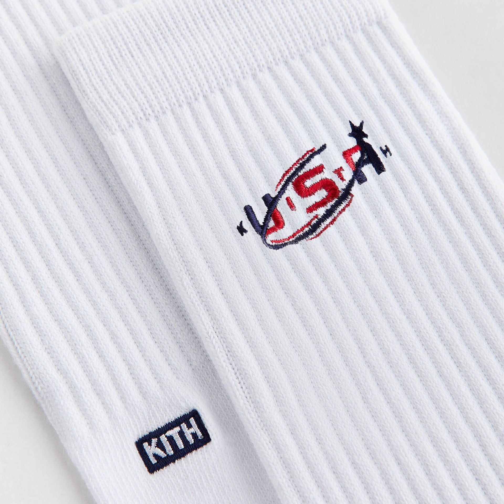 Kith for Team USA Crew Socks - White