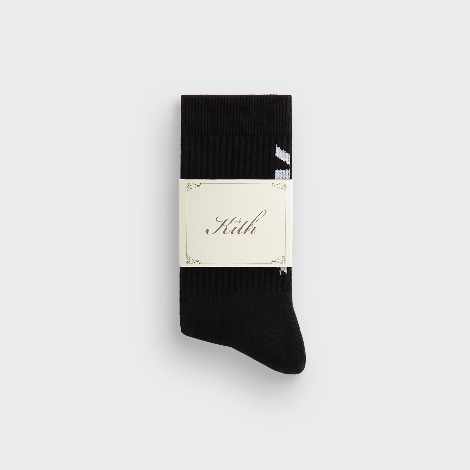 Kith Fast Logo Cotton Crew Socks - Black - PH