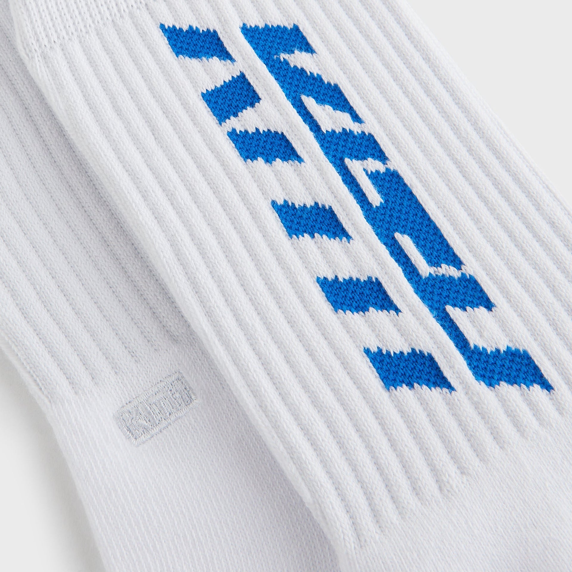 Kith Fast Logo Cotton Crew Socks - White - PH