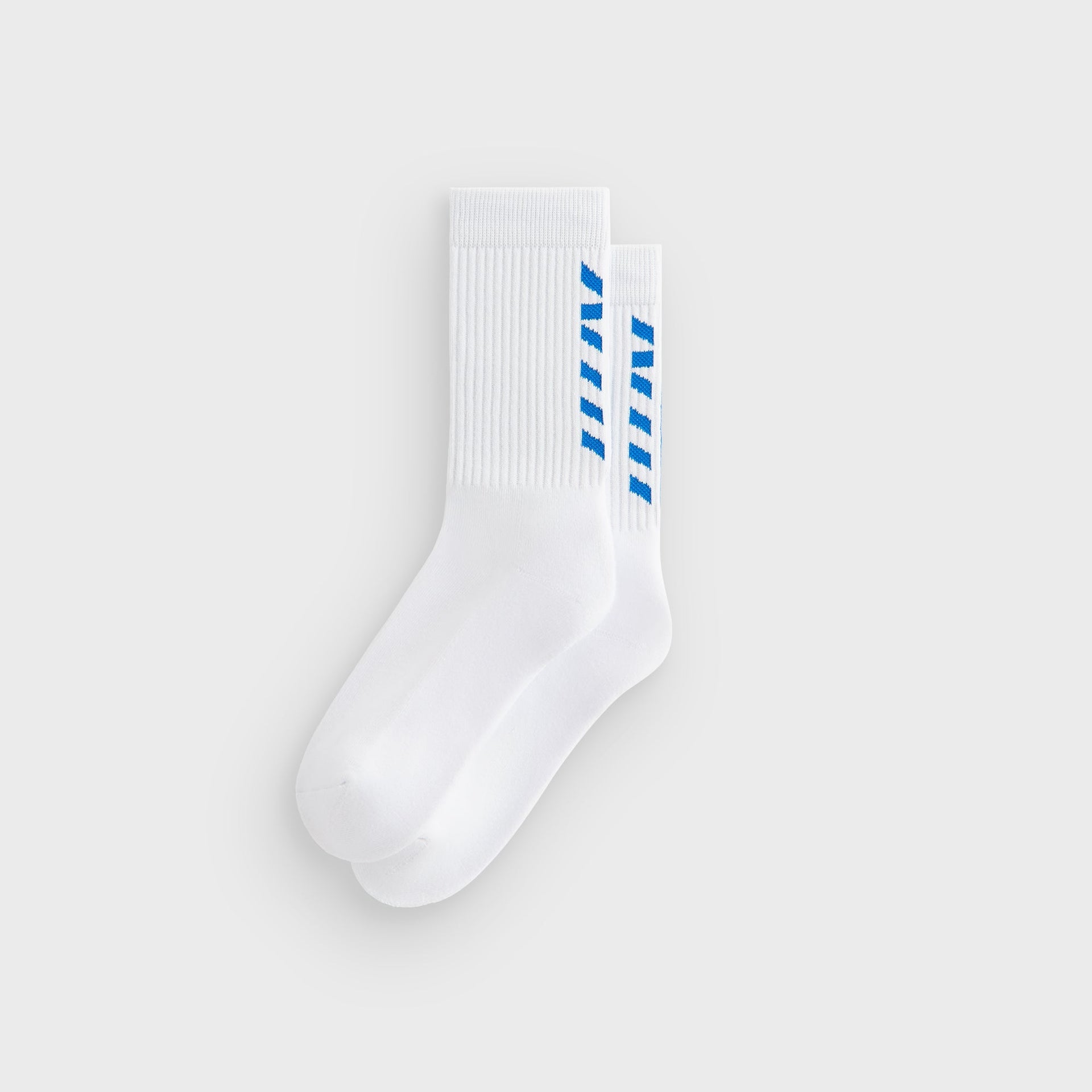 Kith Fast Logo Cotton Crew Socks - White - PH